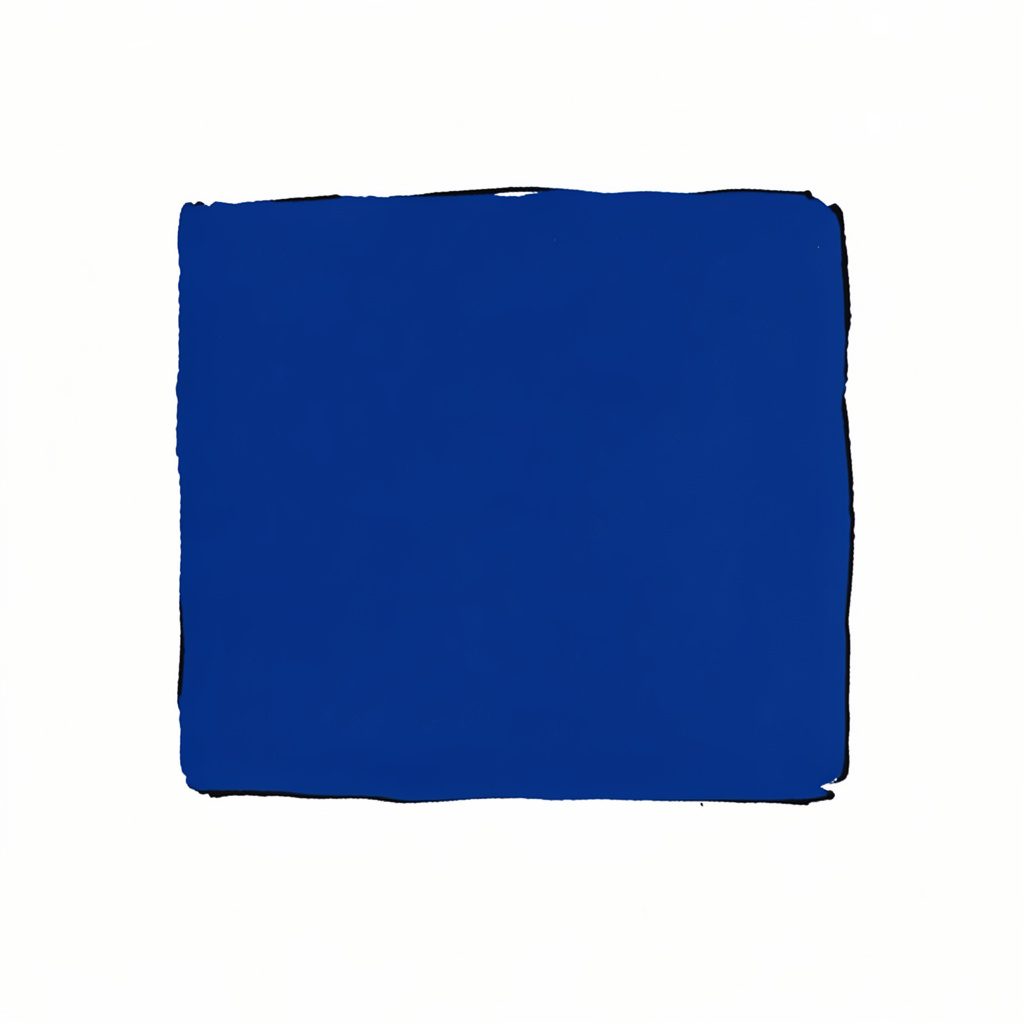 Hand-drawn ink illustration of a winding road leading toward a horizon line under a simple sun shape, drawn in deep blue and black ink on white
