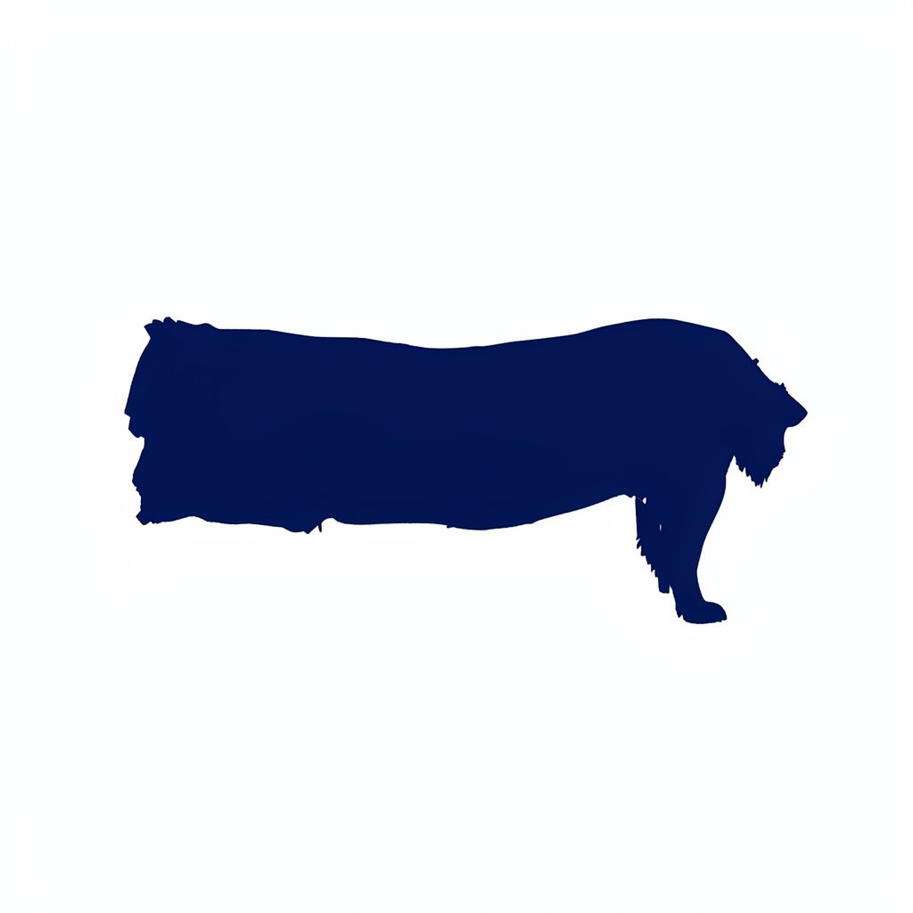 Hand-drawn ink illustration of a small house outline with a heart shape beside it, in deep blue lines with a black doorway, on a plain white background